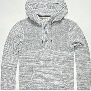 BIRCH BLACK Gray Mens Hooded Sweater Size SM